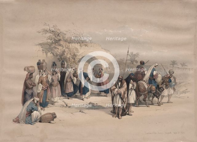 Fountain of the Virgin, Nazareth, 1839. Creator: David Roberts (British, 1796-1864).