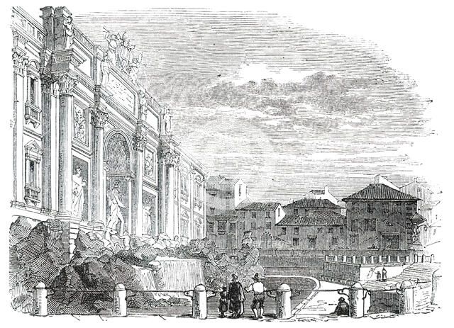 Fountain of Trevi - Rome, 1850. Creator: Unknown.