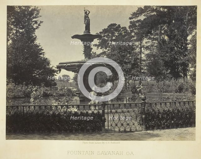 Fountain, Savannah, GA, 1866. Creator: George N. Barnard.
