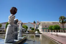Fountain with statues, Silves, Portugal, 2009. Creator: Samuel Magal