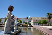Fountain with statues, Silves, Portugal, 2009. Creator: Samuel Magal