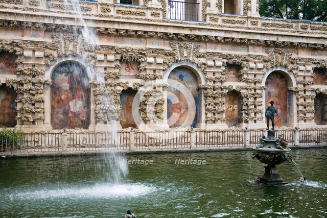 Fountain, the Alcazar, Seville, Andalusia, Spain, 2007. Creator: Samuel Magal.