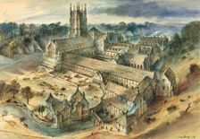 Fountains Abbey, c12th century, (c1950-1970). Artist: Alan Ernest Sorrell