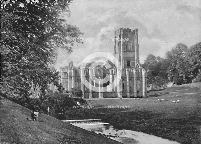 'Fountains Abbey', c1896. Artist: C Watson.