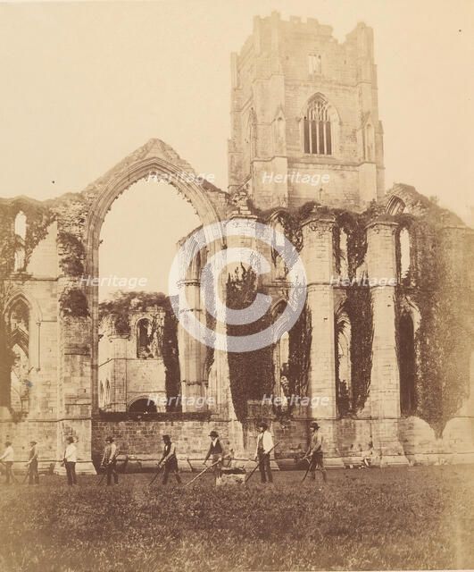 Fountains Abbey. East Window and Tower, 1850s. Creator: Joseph Cundall.