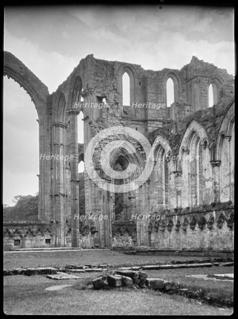 Fountains Abbey, Harrogate, North Yorkshire, 1920-1945. Creator: Marjory L Wight.