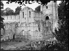 Fountains Abbey, Harrogate, North Yorkshire, 1920-1945. Creator: Marjory L Wight