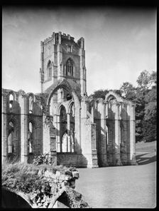 Fountains Abbey, Harrogate, North Yorkshire, 1920-1945. Creator: Marjory L Wight