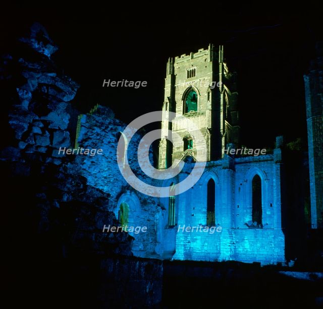 Fountains Abbey, illuminated, 12th century. Artist: Unknown
