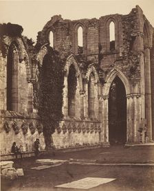 Fountains Abbey. Interior of the Choir, 1850s. Creator: Joseph Cundall