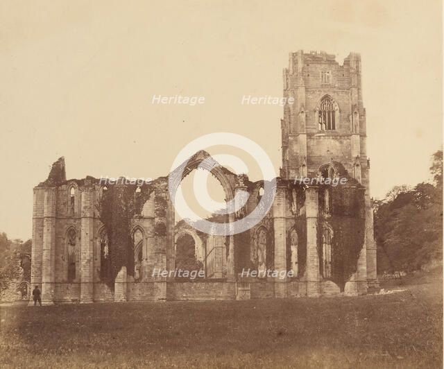 Fountains Abbey. The Chapel of the Nine Alters, Exterior, 1850s. Creator: Joseph Cundall.