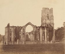 Fountains Abbey. The Chapel of the Nine Alters, Exterior, 1850s. Creator: Joseph Cundall