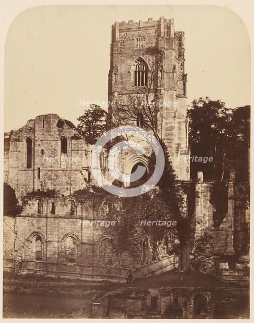 Fountains Abbey. The Church and Chapter House, 1850s. Creator: Joseph Cundall.