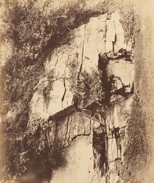 Fountains Abbey. The Echo Rock, 1850s. Creator: Joseph Cundall