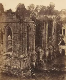 Fountains Abbey. The Refectory and Kitchen, 1850s. Creator: Joseph Cundall