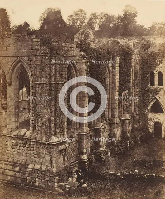 Fountains Abbey. The Refectory and Kitchen, 1850s. Creator: Joseph Cundall.