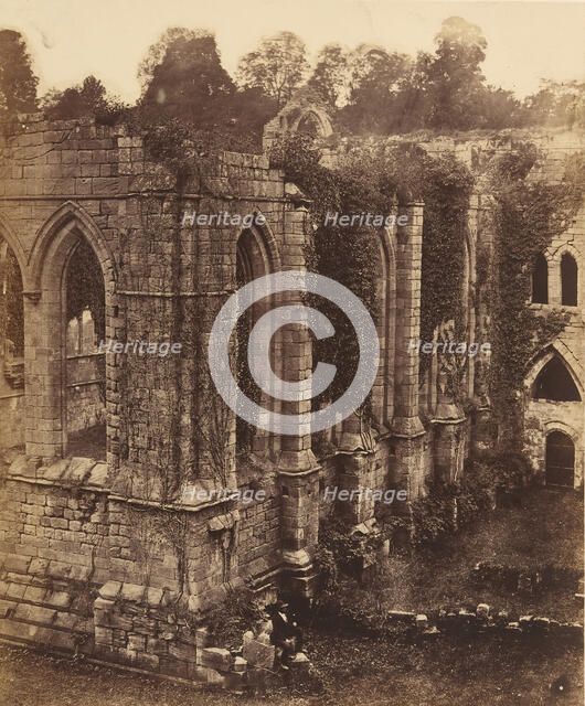 Fountains Abbey. The Refectory and Kitchen, 1850s. Creator: Joseph Cundall.