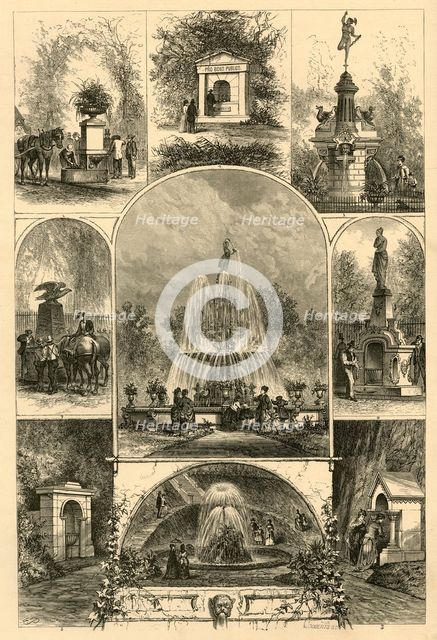 'Fountains in Philadelphia', 1874.  Creator: W. Roberts.