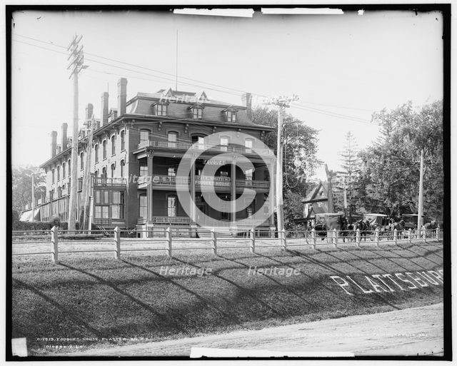 Fouquet House and D. & H. R.R. station, Plattsburgh, N.Y., c1904. Creator: Unknown.