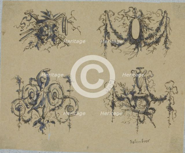 Four trophies, c.1864-c.1894. Creator: Henri Cameré.