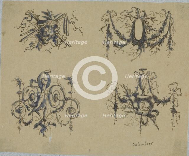 Four trophies, c.1864-c.1894. Creator: Henri Cameré.