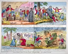 Four views taken in the parks 1814. Artist: George Cruikshank