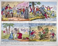Four views taken in the parks 1814. Artist: George Cruikshank