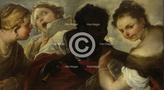 Four Women making Music, 1658-1660. Creator: Luca Giordano.