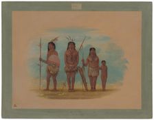 Four Xingu Indians, 1854/1869. Creator: George Catlin