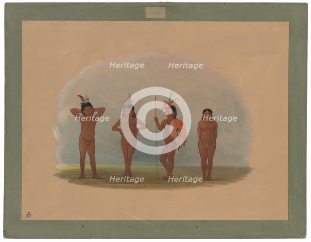 Four Zurumati Children, 1854/1869. Creator: George Catlin.