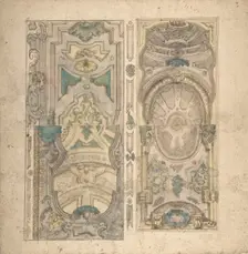 Four Alternate Designs for a Vault., 1700-1780. Creator: Anon