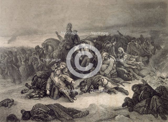 Four army soldiers confused, c1826. Creator: Ary Scheffer.
