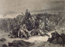 Four army soldiers confused, c1826. Creator: Ary Scheffer