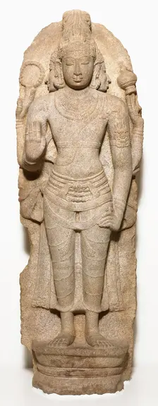 Four-Armed God Brahma Standing in Frontal Posture (Samabhanga), 10th century. Creator: Unknown