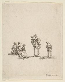 Four Beggar Women, ca. 1641. Creator: Stefano della Bella