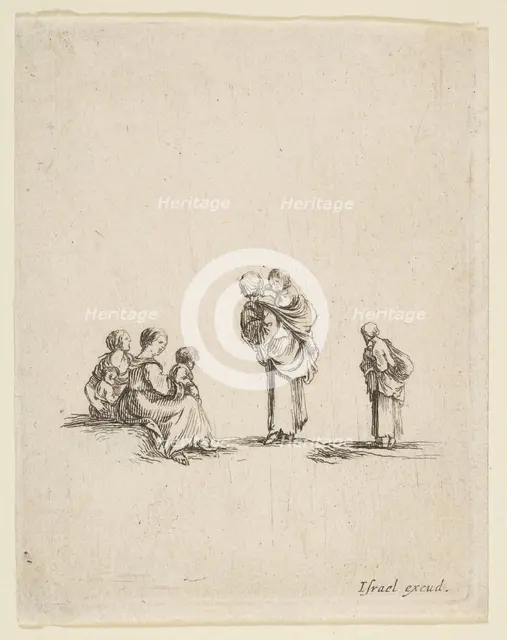 Four Beggar Women, ca. 1641. Creator: Stefano della Bella.