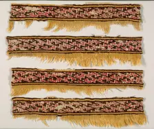 Four Border Strips, c. 1100-1400. Creator: Unknown