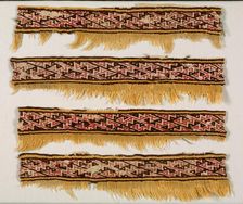 Four Border Strips, c. 1100-1400. Creator: Unknown