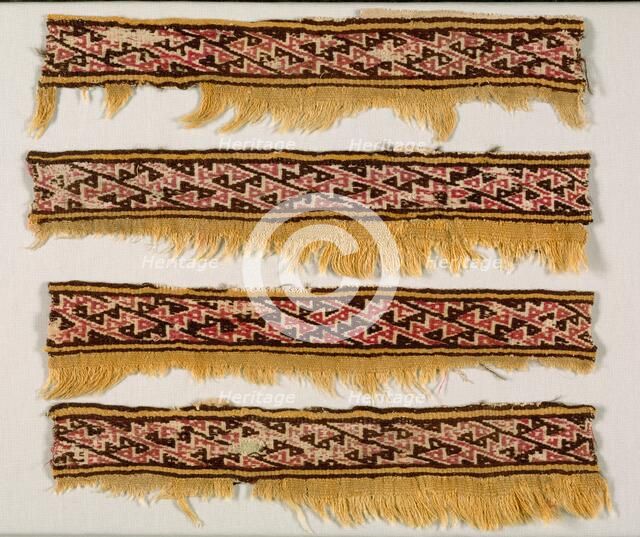 Four Border Strips, c. 1100-1400. Creator: Unknown.