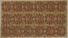 Four Borders from a Bedspread, 1700s. Creator: Unknown