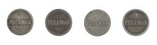 Four buttons from a Pullman Porter uniform, early-mid 20th century. Creator: Scovill Mfg. Co.
