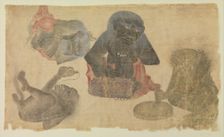 Four Captive Demons, 1470-1500. Creator: Unknown