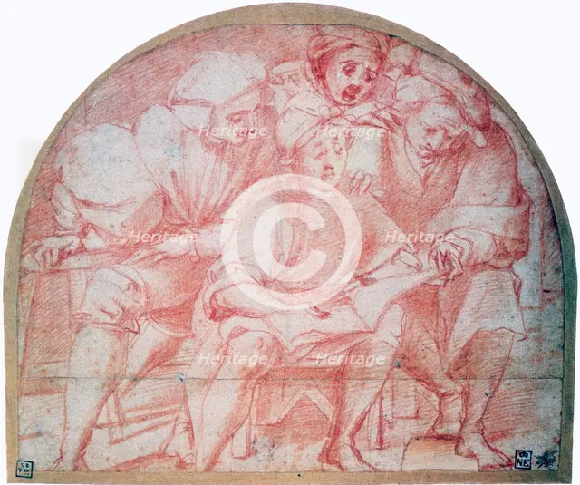 'Four Courtiers', c1514-1557. Artist: Jacopo Pontormo
