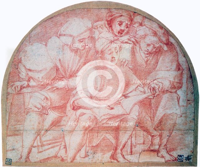 'Four Courtiers', c1514-1557. Artist: Jacopo Pontormo