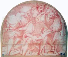 Four Courtiers c1514-1557. Artist: Jacopo Pontormo