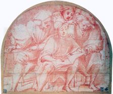 Four Courtiers c1514-1557. Artist: Jacopo Pontormo