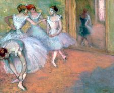 Four Dancers in the Foyer late 19th-early 20th century. Artist: Edgar Degas