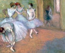Four Dancers in the Foyer late 19th-early 20th century. Artist: Edgar Degas