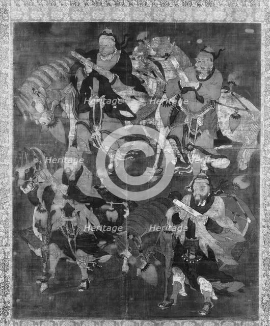 Four Deities with Horses. Creator: Unidentified.