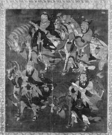 Four Deities with Horses. Creator: Unidentified